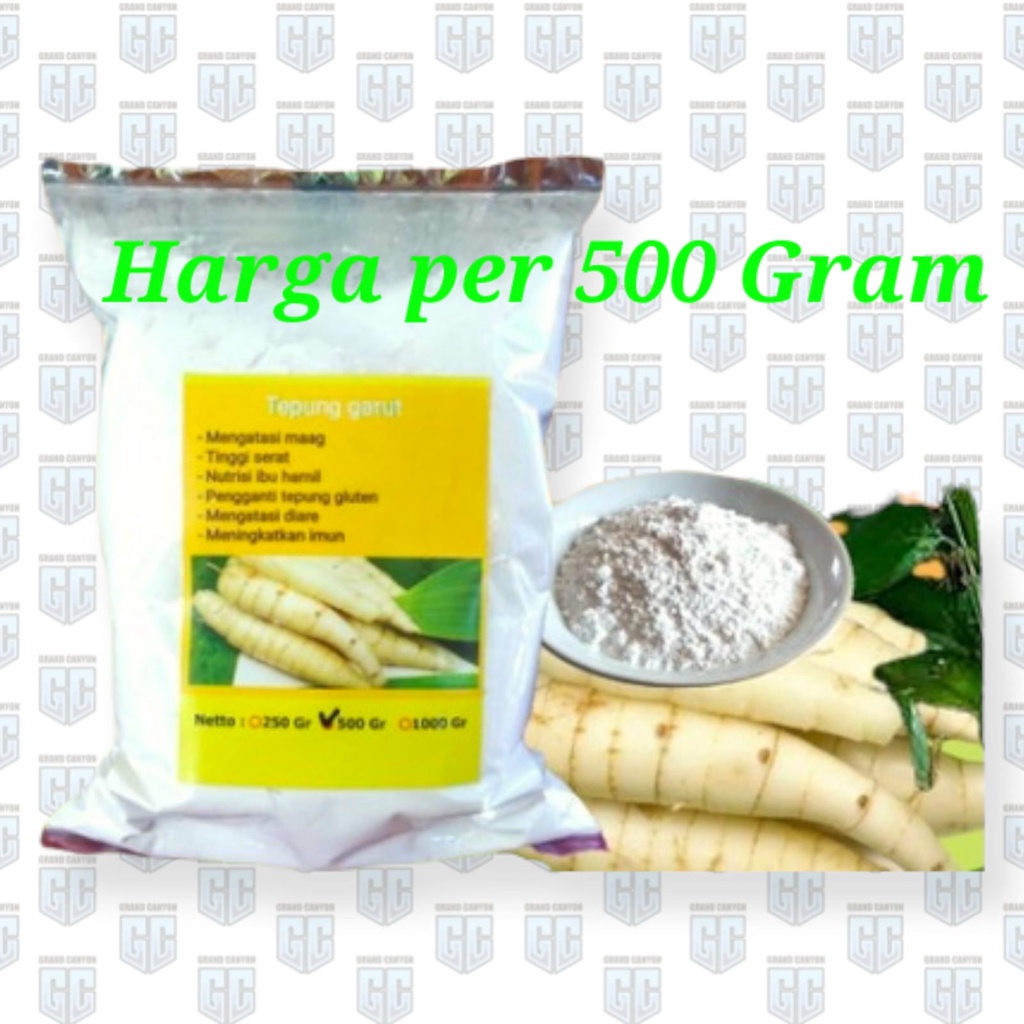

tepung garut asli per 500 gram