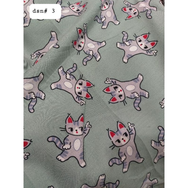 Kain Cotton Rayon Motif Anak / Bahan katun rayon motif Lucu