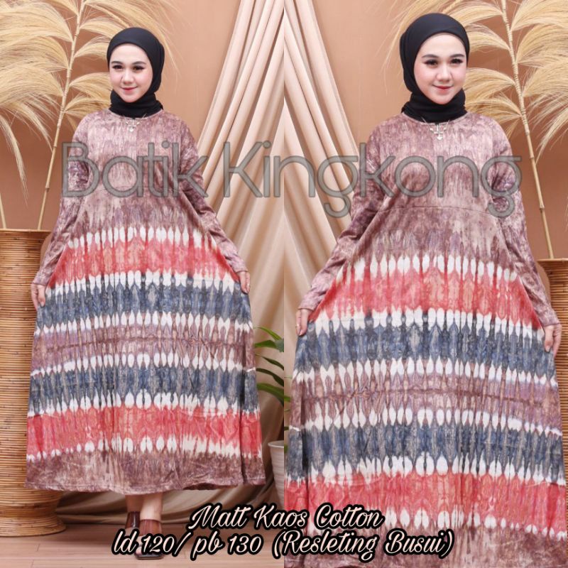 DASTER JUMBO ABSTRAK JUMPUTAN PANJANG SEMATAKAKI RESLETING BUSUI DEPAN RESLETING BUMIL FRIENDLY DRESS WANITA KEKINIAN KAOS KATUN TEBAL ADEM SERAP KERINGAT