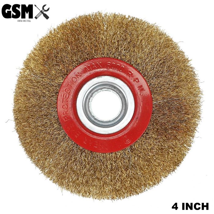 Sikat Kawat Gerinda Tangan 100mm Mata Geinda Sikat Kawat Datar Roda Pemoles Baja Bor Flat 4 Inch Kun