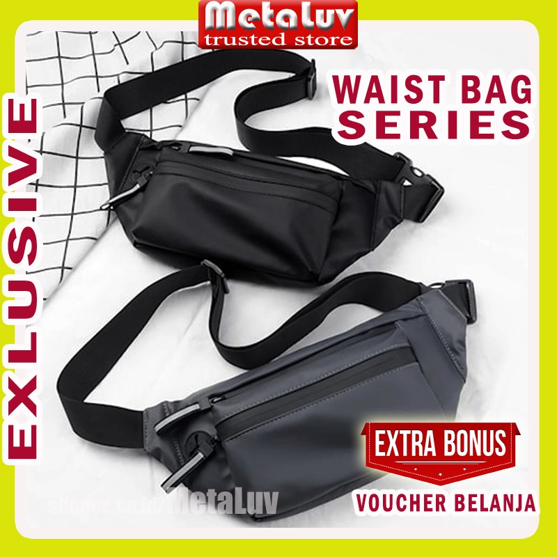 Wistbag Pria Tas Pria Tas Pinggang Waistbag Pria Baim Distro Wistbag Cowok Keren Warna Hitam Tas Wes