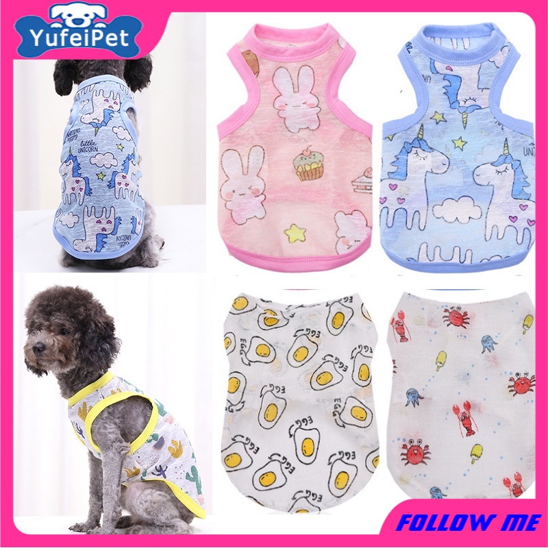 Small and Medium-sized Dogs Spring and Summer Sunscreen Vest Cool and Breathable Dog Vest Cat Pet Clothes Vest