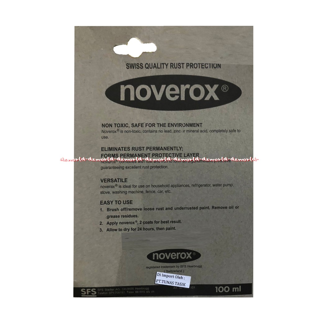 Noverox Pelapis Anti Karat 100ml Cairan Pembersih Karat Karatan Berkarat Nove Rox Pencegah Karat pada Logam Besi