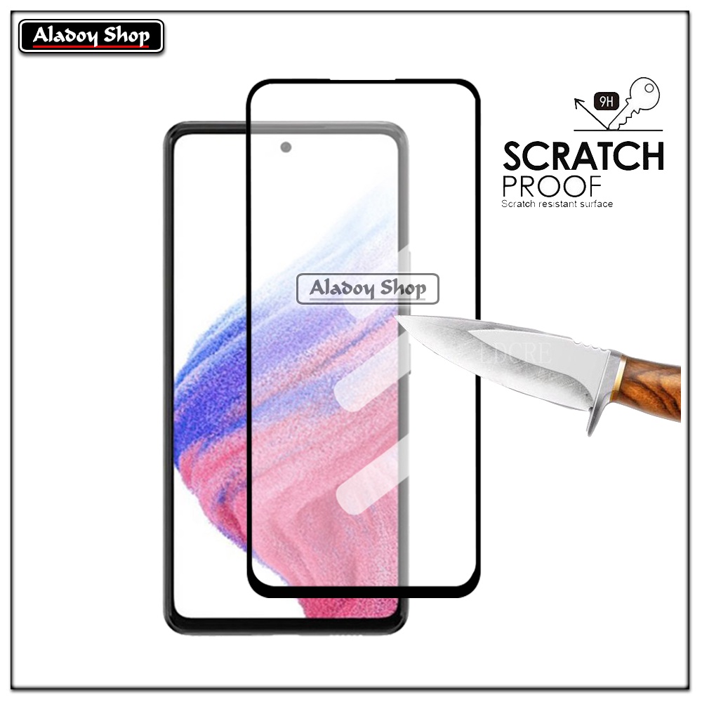 PAKET 2 IN 1 Tempered Glass Layar Samsung A53 5G 2022 + Skin Carbon Film 3D