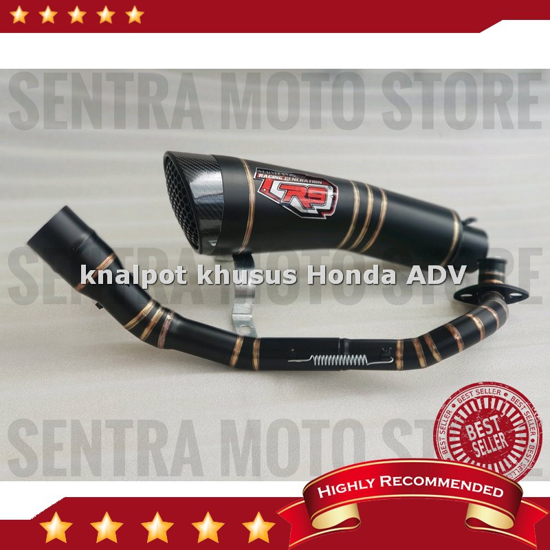 Diskon Knalpot racing r9 black honda adv 150