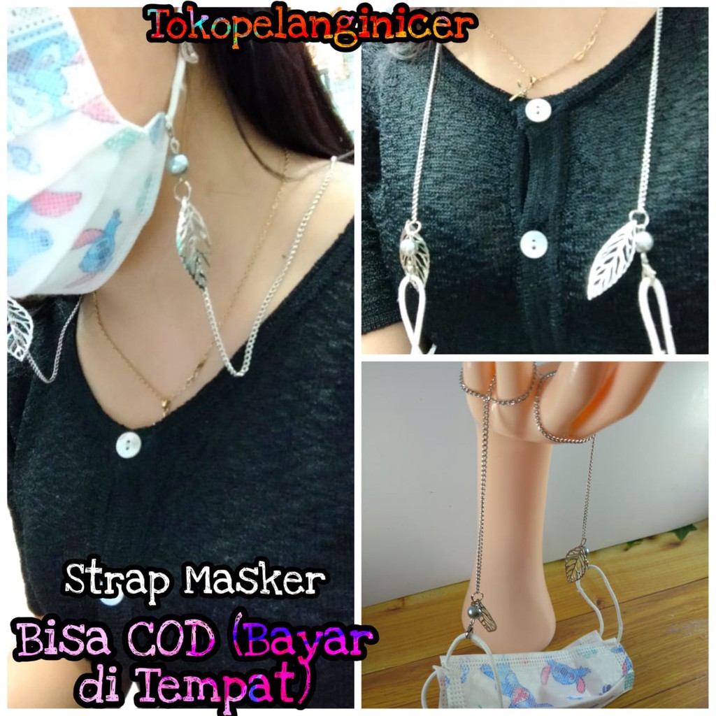 JUAL Strap Mask/ kalung rante masker manik/ tali masker Handamde By Tokopelanginicer