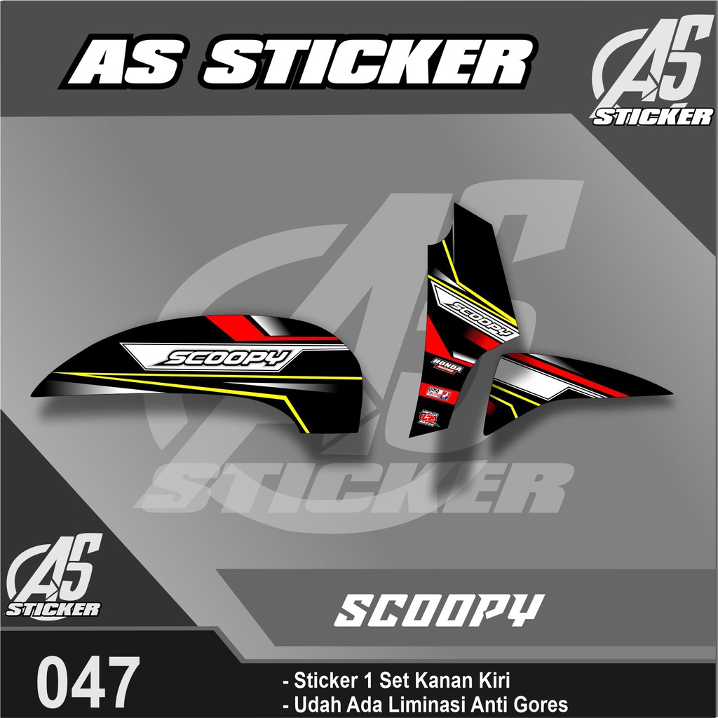 047 Striping Scoopy 2014/ 2016 / Sticker Striping Variasi List Semi Full Scoopy 2016 Desain Racing