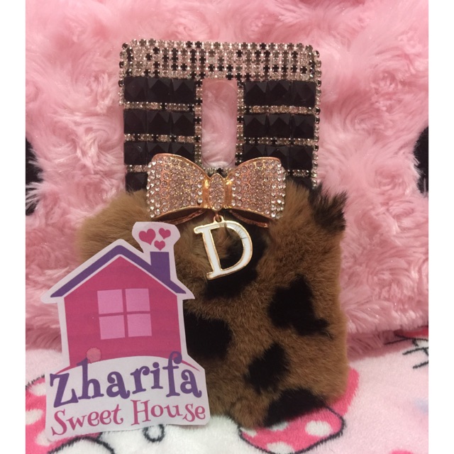 Custome case hard bulu kelinci asli