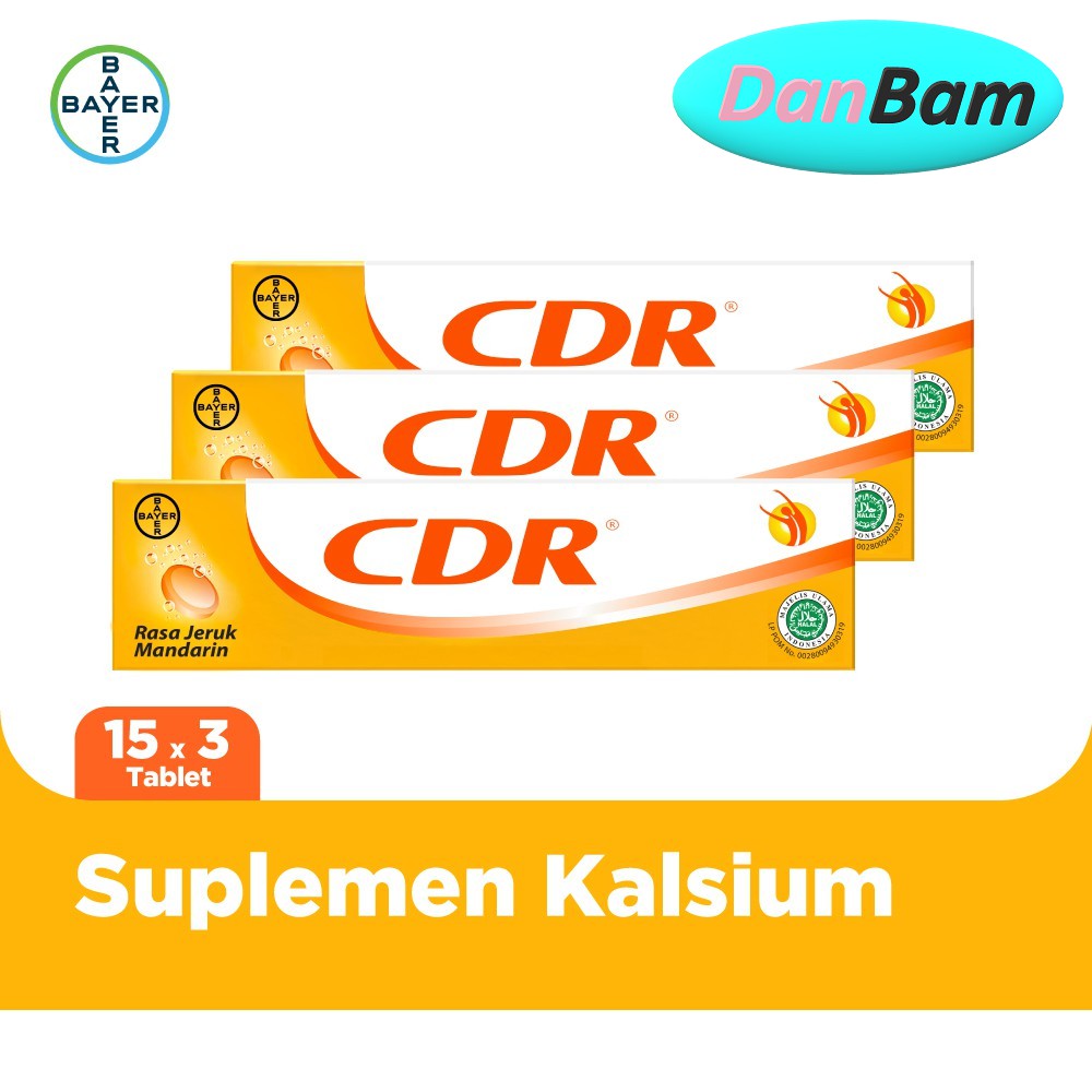 CDR Suplemen Kalsium Rasa Jeruk 45 Tablet