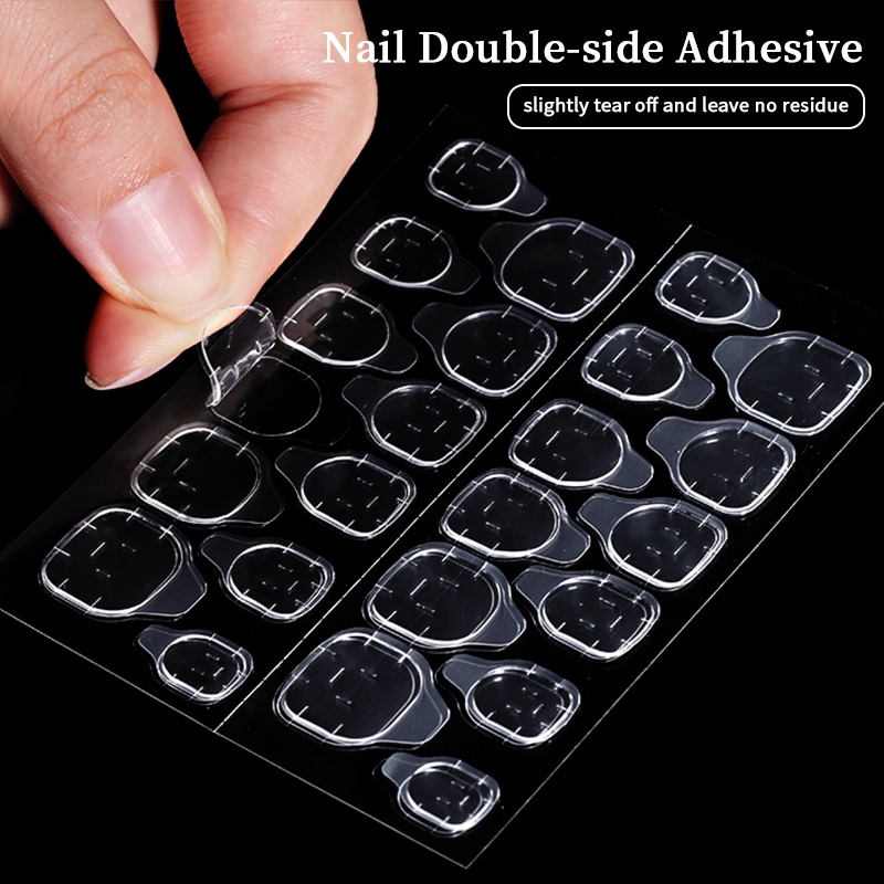 1 Sheet Clear Nail Tape Double-side Adhesive Stickers Nail Adhesive Tab Nail Art Tools