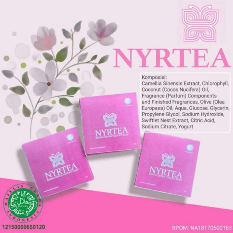 SABUN NYRTEA , SABUN PEMUTIH BADAN 20gr