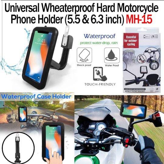 Holder Motor Spion Anti Air HM 10 Holder HP Universal Dudukan Handphone Waterproof