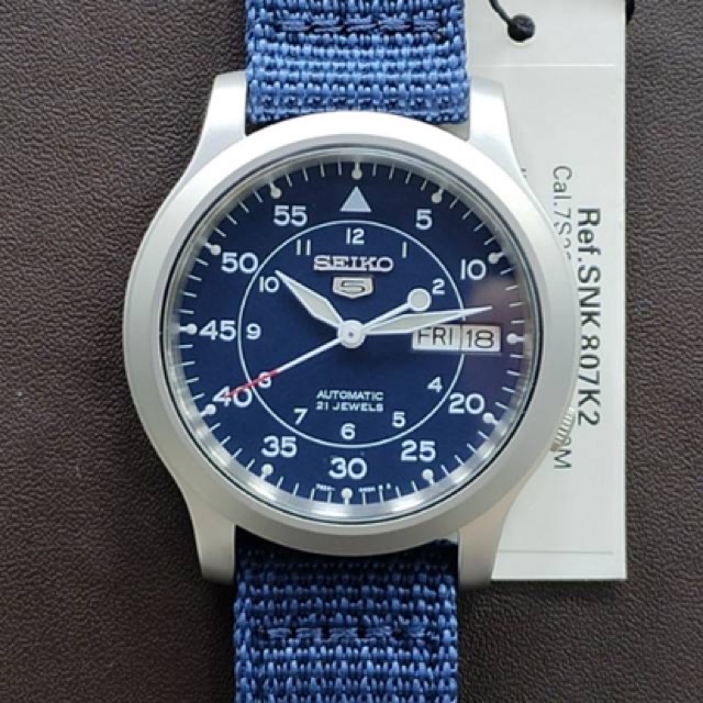 SeIko 5 SNK809k1 SNK803K1 SNK807 SNK805 kanvas nylon Automatic Pria Original