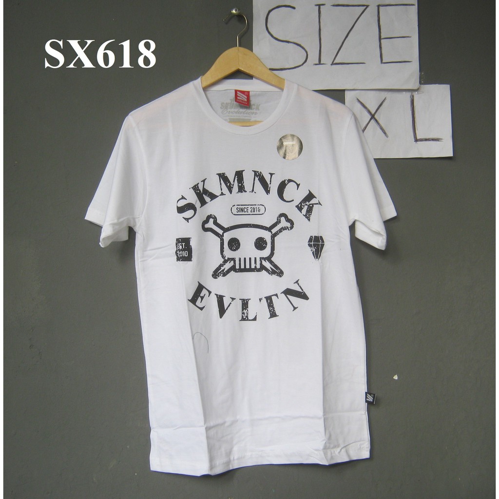 Sx618 Baju Kaos Distro Original Skumanick Gambar Tengkorak Kartun Desain Skullcross Kaos Putih Shopee Indonesia