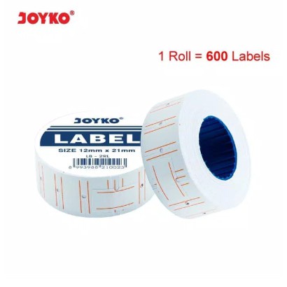 

Kertas Label Harga / Price Label Roll Joyko 1 Baris Warna Putih LB-2RL