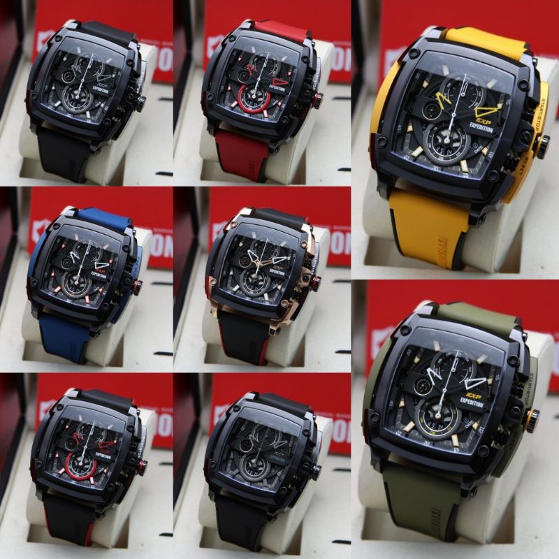 0Expedition E 3008 EXP 3008 Rubber Jam Tangan Pria Original Ori