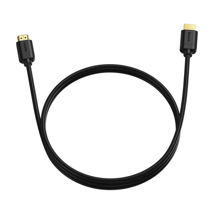 Baseus Kabel HDMI ke HDMI 2.0 Gold Plated 4K Laser Image Quality 5M - CAKGQ-D01 - Black