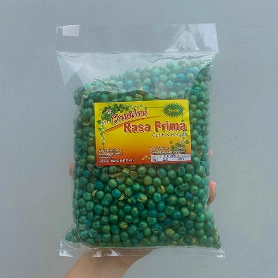 

[500 Gram] Kacang Polong Ijo Snack Camila Jajan Murah Gurih Enak 1/2 kg