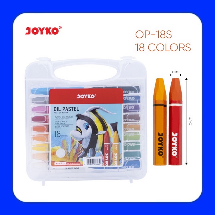 

JOYKO Crayon Oil Pastel 18 - Krayon Minyak 18 Warna