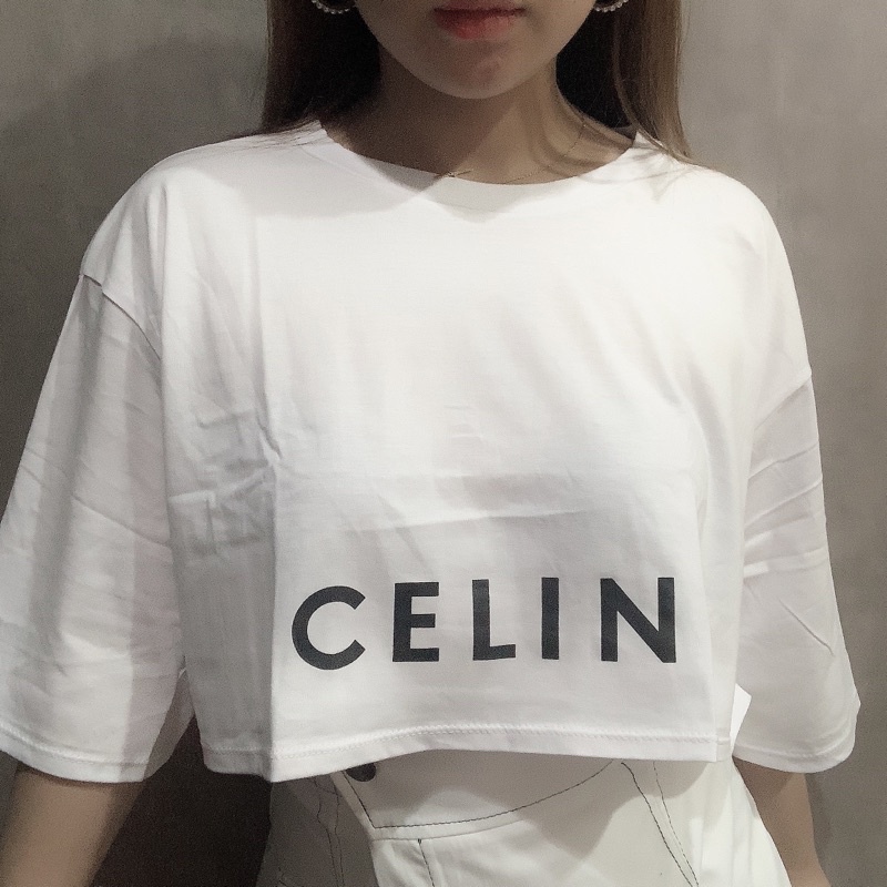 Cel Drop Shoulder Oversized Crop Top | Maimon Grosir