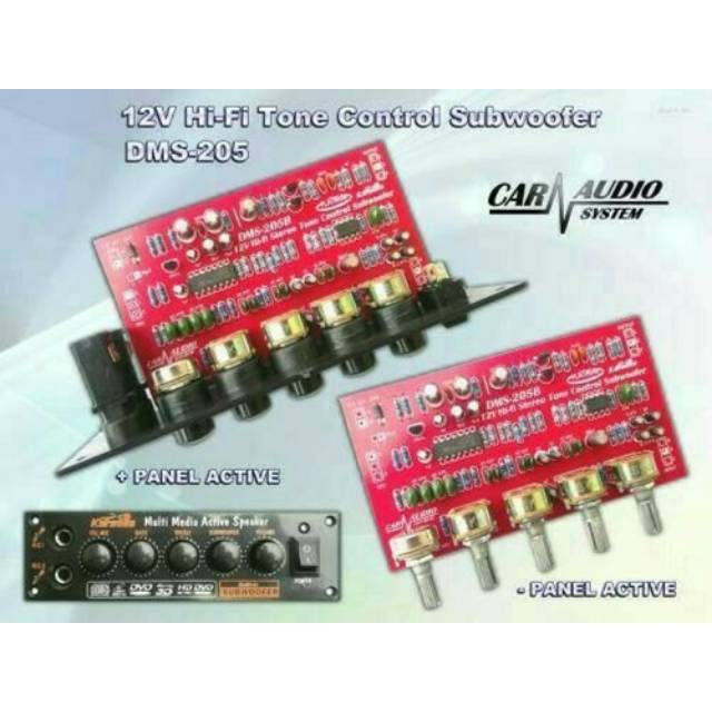 Tone control subwoofer 12v dms-205 + panel