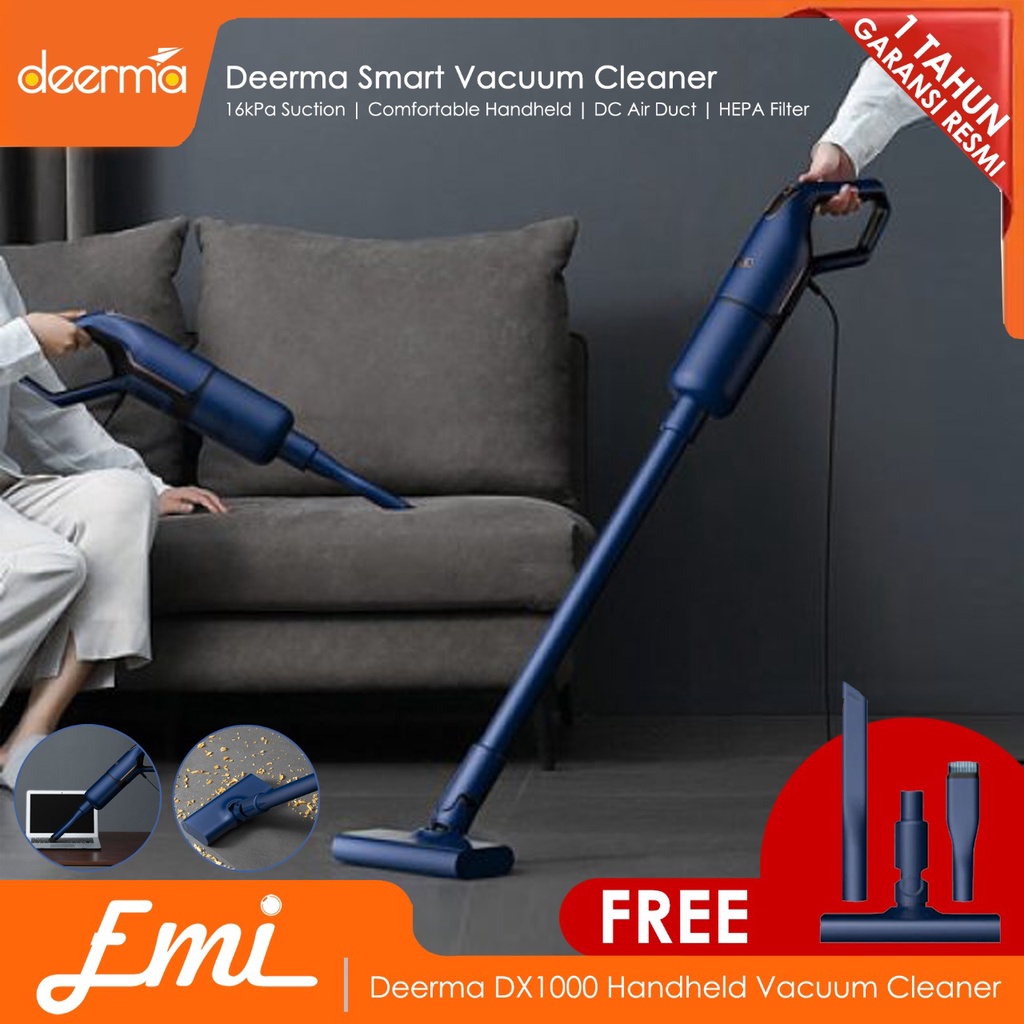 Deerma DX1000 Handheld Vacuum Cleaner Penyedot Debu Rumah Sofa 16Kpa