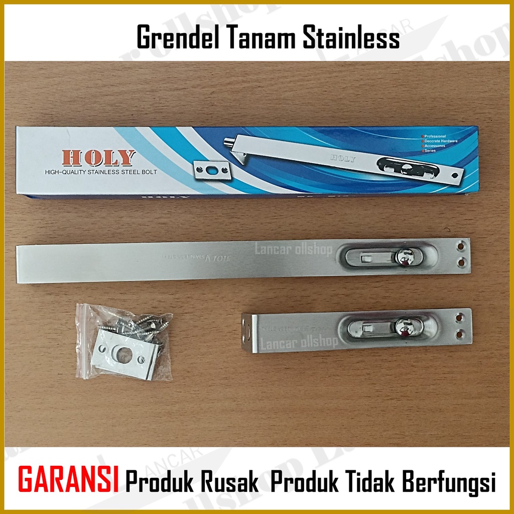 Slot Pintu / Grendel Tanam Stainless 6 + 12 / Grendel Tanam Pintu