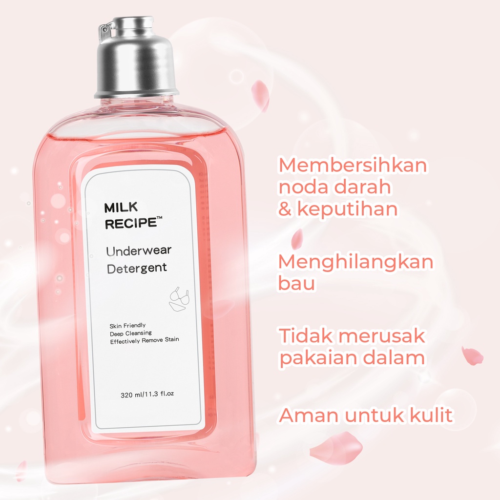 Milk Recipe Underwear Detergent - Sabun Cuci Pakaian Dalam Ampuh Membersihkan Noda Merah, Kumal dan Bakteri Pada Celana Dalam