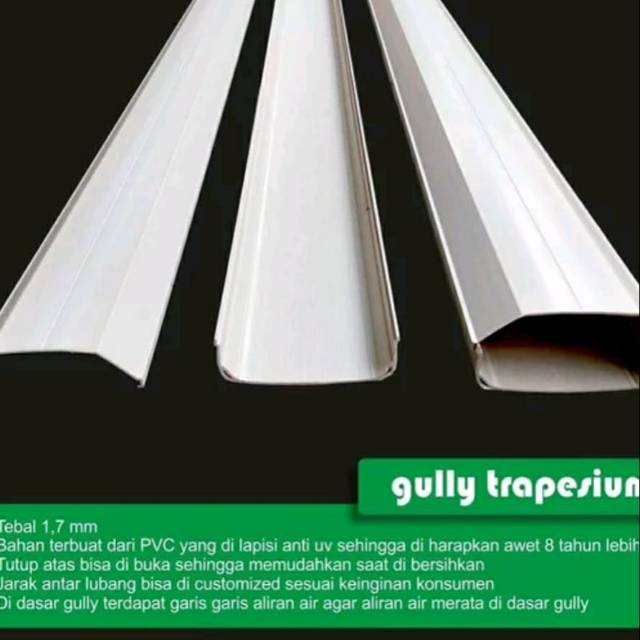 Gully Talang Trapesium hidroponik hydroponic