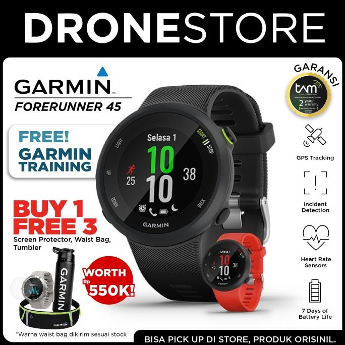 Garmin Smartwatch Forerunner 45 Garansi Resmi TAM 2 TH Original