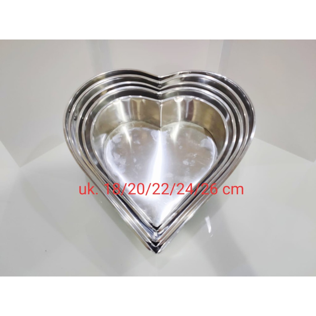 LOYANG LOVE 1 SET ISI 5 LOYANG HATI / ALUMINIUM BENTUK HATI / LOVE VALENTINE / LOYANG HEART 1 SET
