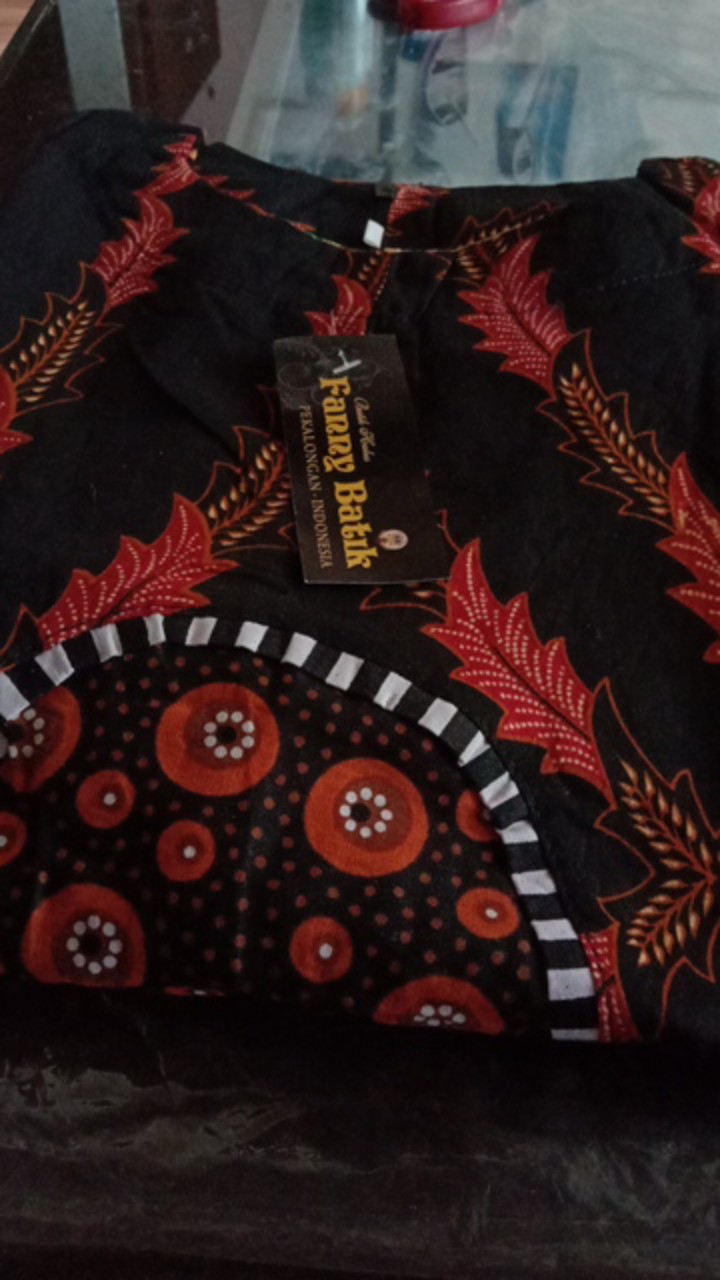 Gamis Batik Modern Murah Katun Halus Kombinasi Truntum, Ori Batik Aksara Pekalongan Big Size Jumbo
