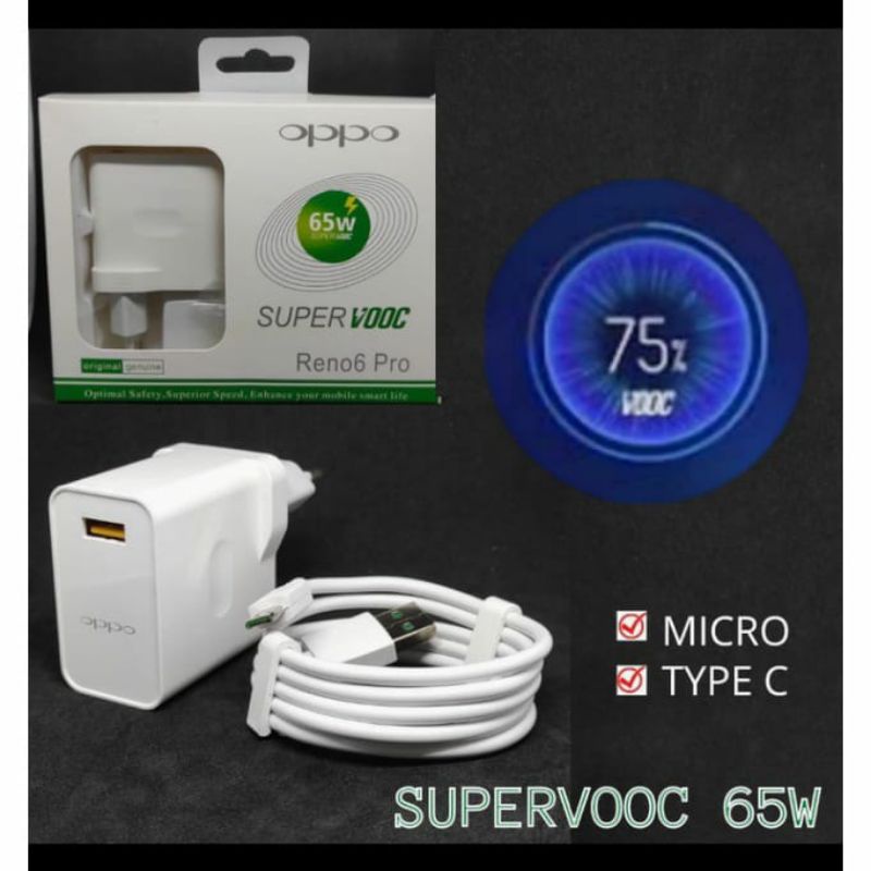 CHARGER OPPO 65W  100% Original OPPO CHARGER 65W SUPER VOOC