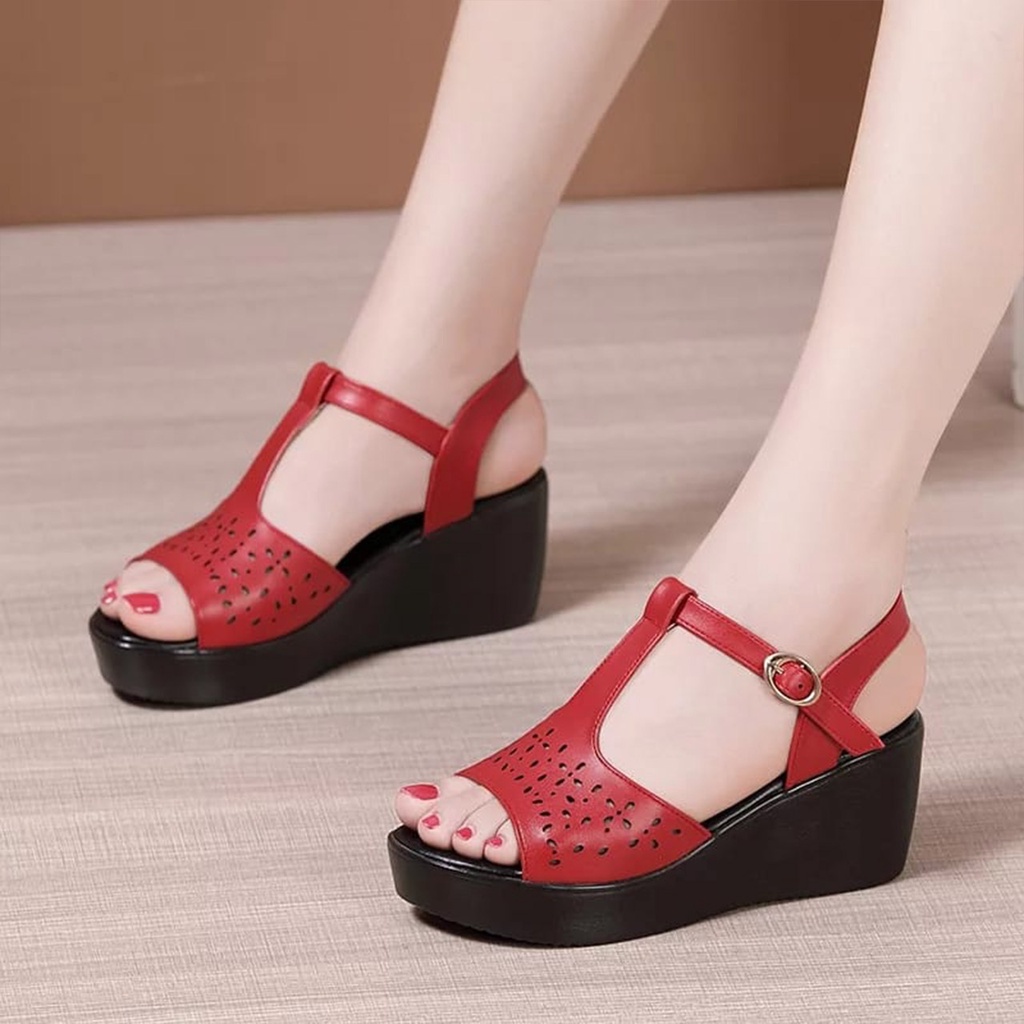 Sandal Wanita Zora Sepatu Wanita Wedges Vina