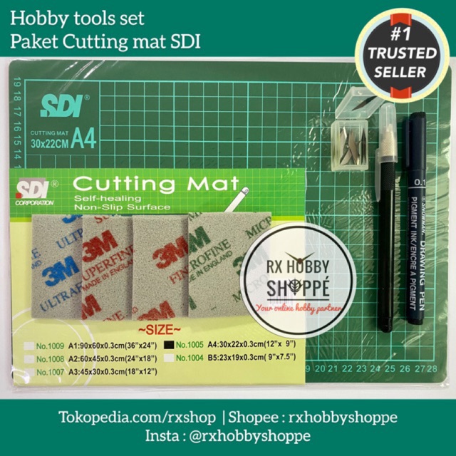 

Hobby tools Gundam Gunpla toolset toolkit amplas 3m marker lining snowman cuttingmat pencutter sdi
