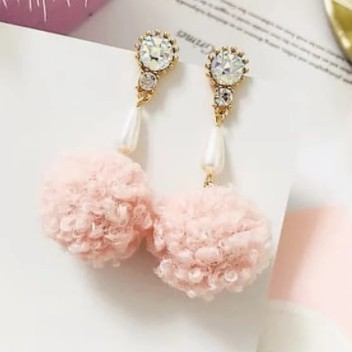 [ORGM] *SALE*Anting korea juntai manik pompom