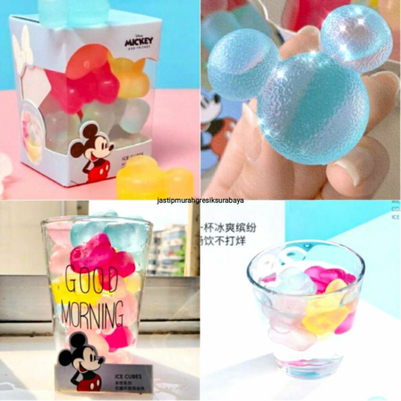 MICKEY MOUSE REUSABLE ICE BLOCK 12PCS ES BATU VIRAL MINISO ES BATU