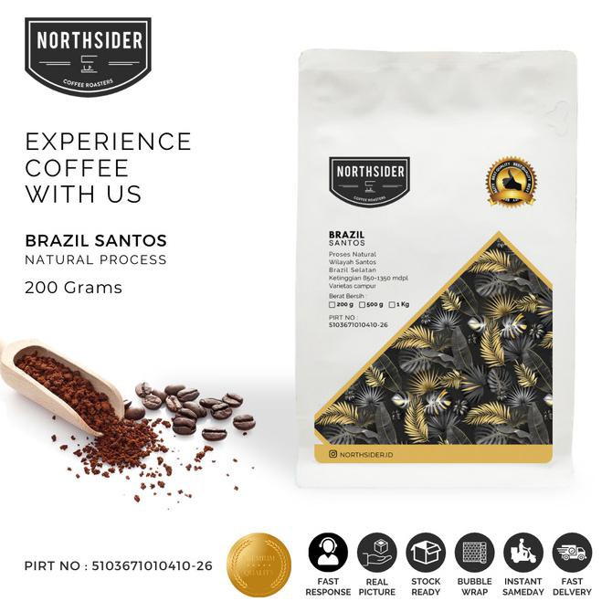 

Cuci Gudang Awal Tahun BIJI KOPI ARABIKA BRAZIL SANTOS NATURAL - 200GR NORTHSIDER COFFEE - BIJI KOPI
