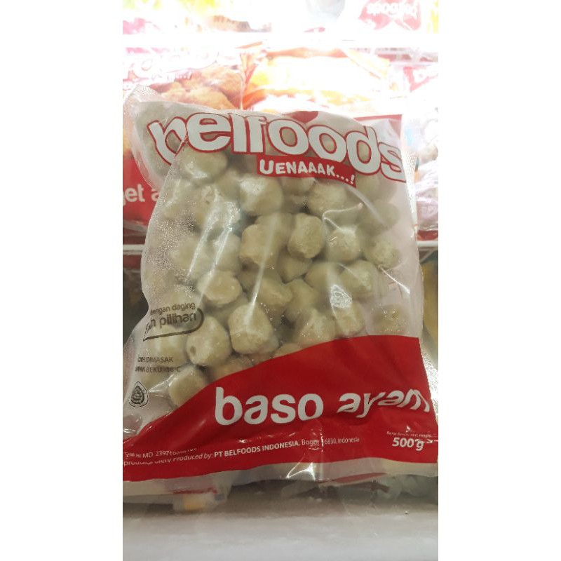 

BELFOODS UENAAK BASO AYAM MINI 500 GR ( ISI 100 BUTIR)