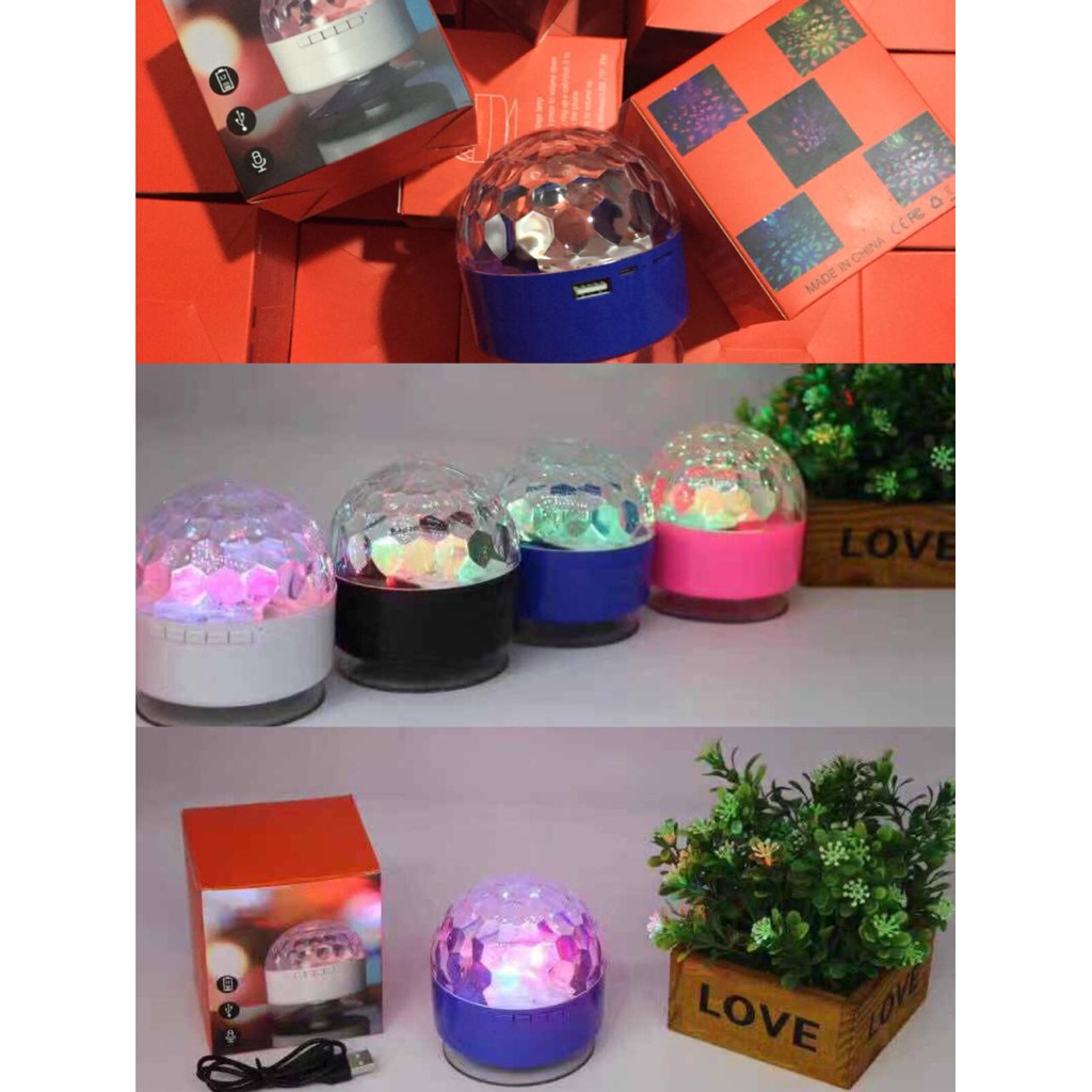 [promo buy 1 get 1] Speaker + Lampu Disco Warna Warni