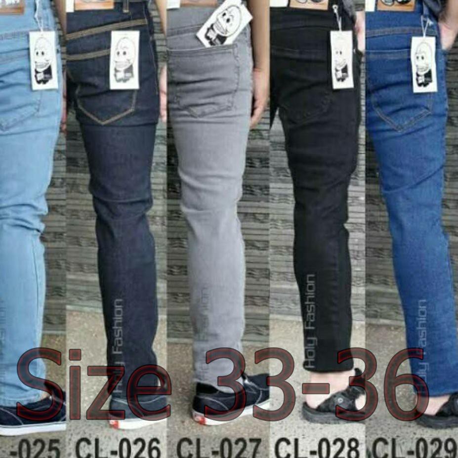 [ 2 Pcs 1 Kg] 33-36 Celana Jeans Pensil ecth Slimfit Skinny Pria Cheap Monday I5J4