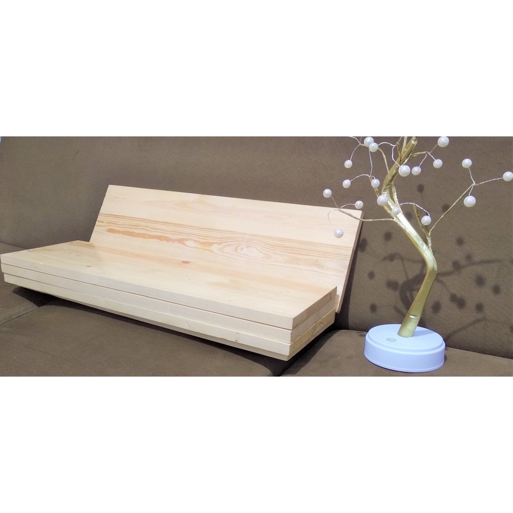 Ambalan papan kayu jati belanda 20x65 cm tebal 2 cm sudah di pernis bening dan halus