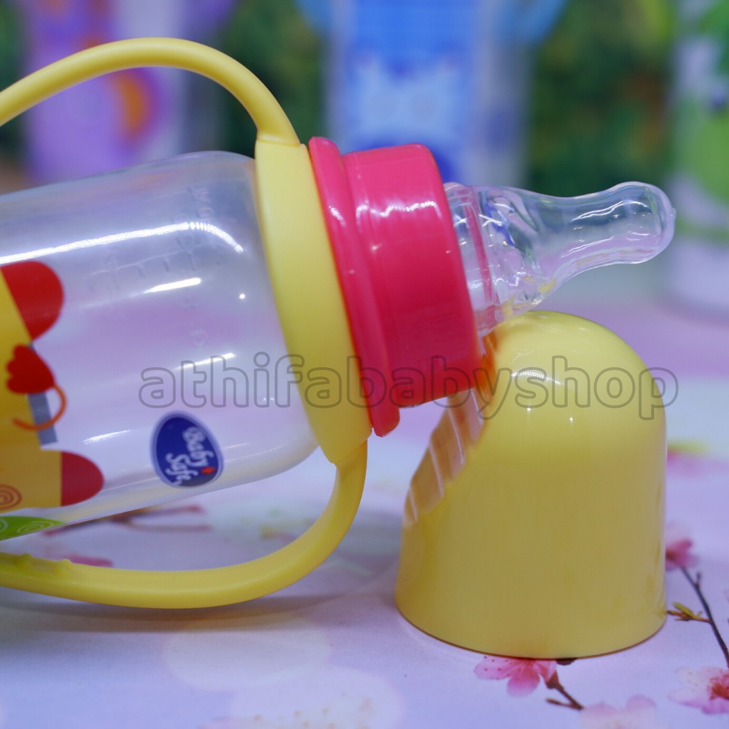 Baby Safe Feeding Bottle 250ml Botol Susu Bayi Baby Gagang  Pegangan Dot ASI Anak Karakter