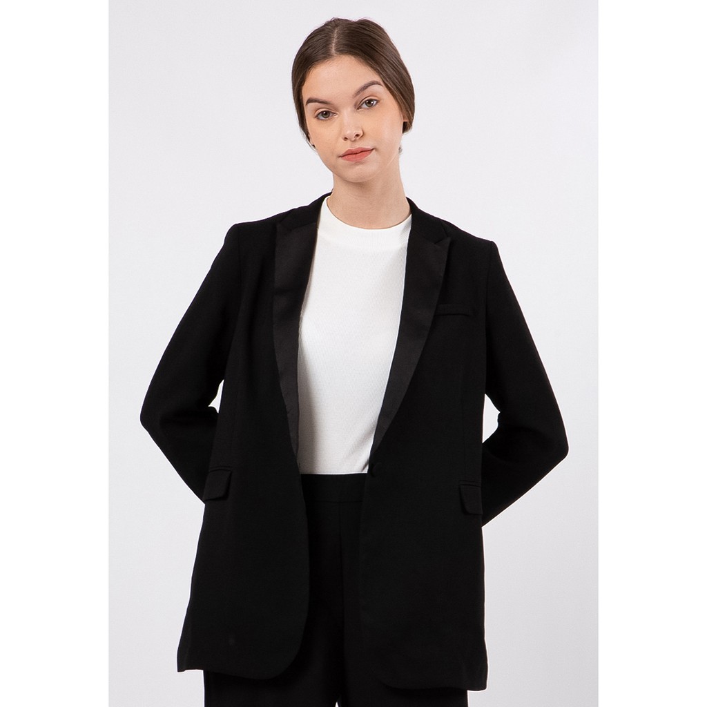 The Executive Single Breasted Blazer 5-BZWSIG220B001 Black  