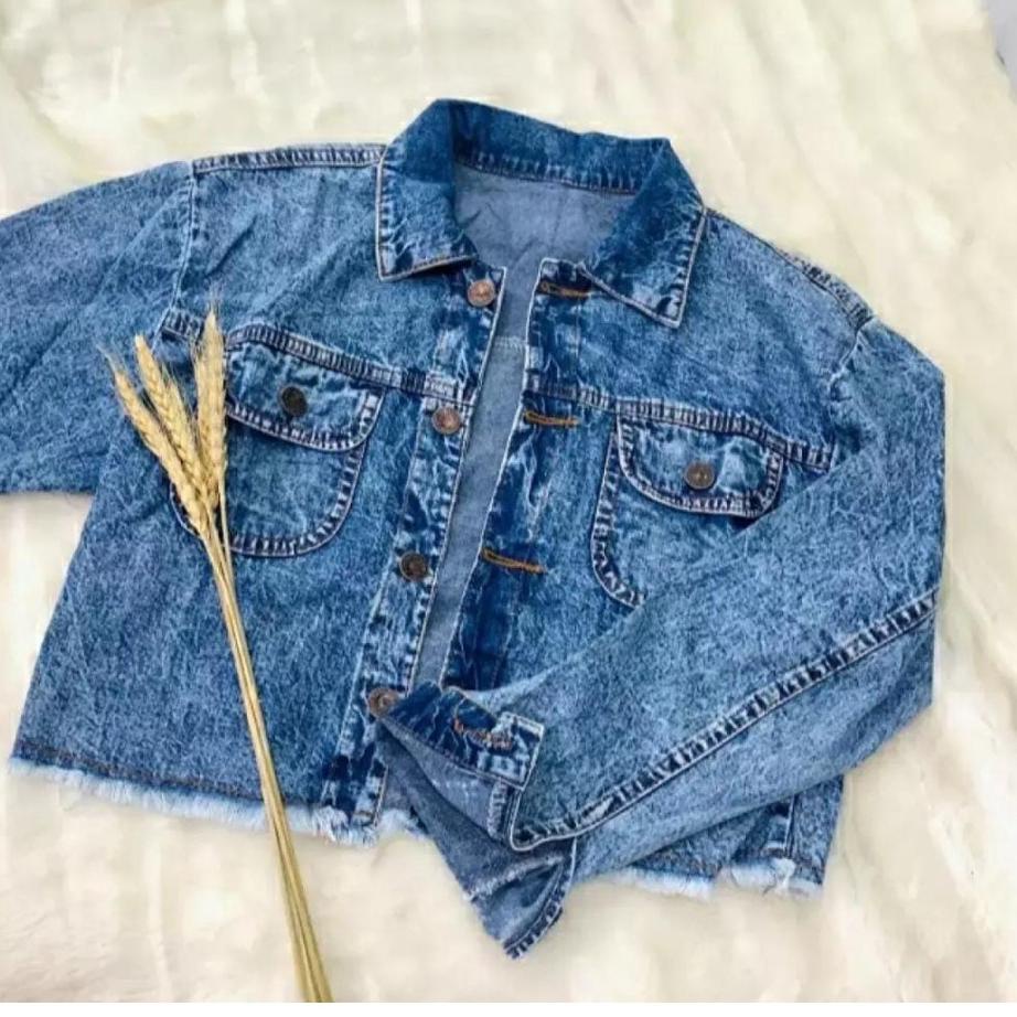 Sangat Nyaman.. Jaket Crop Jeans Levis Panjang Wanita [BAYAR DITEMPAT]