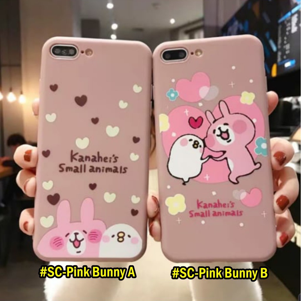 Case Pink Bunny Oppo A52 A92 Vivo Y91 Y93 Y95 Y12 Y15 Y17