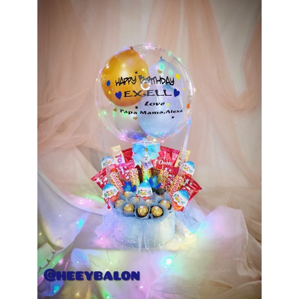 Balon box/balon Snack/Snack box/buket bunga/buket wisuda/buket ultah/buket graduation/balon box/kado