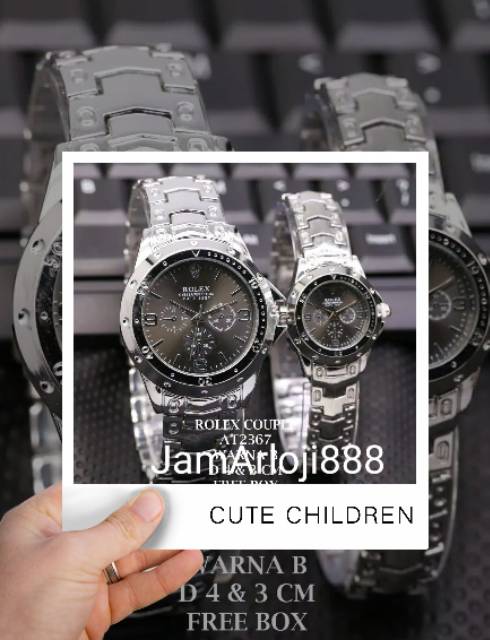 Jam Tangan Couple Rolex Strap Rantai Chorono Variasi(Dikirim Dari Jakarta Pusat)