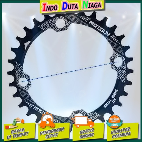 MOTSUV Gigi Crankset Sprocket Sepeda Aluminium 104BCD - BCD104