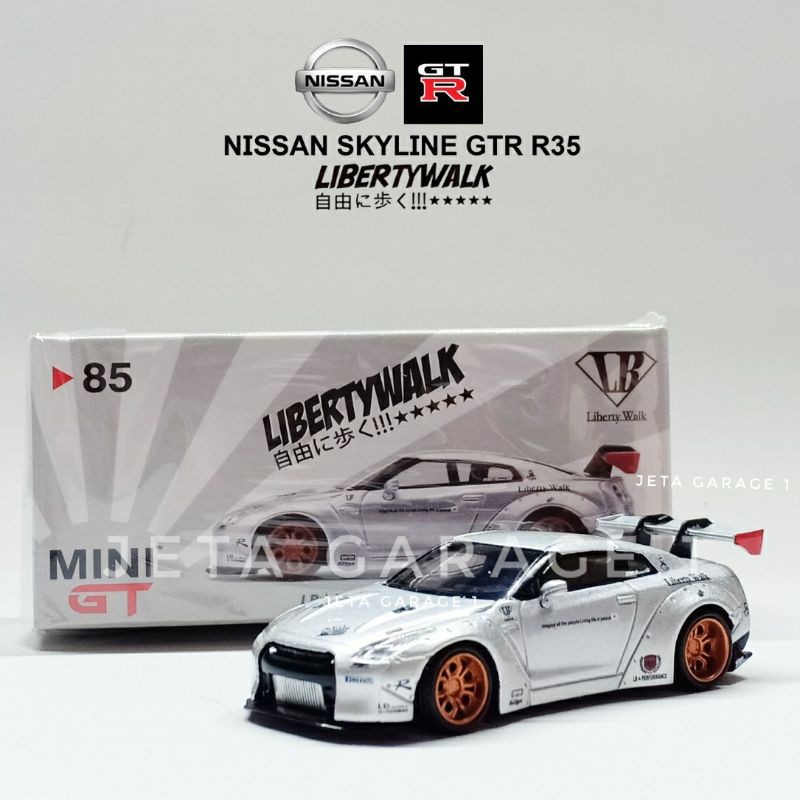 Minigt Mini gt no. 85 nissan skyline gtr r35. skala 64 modif : libertywalk.